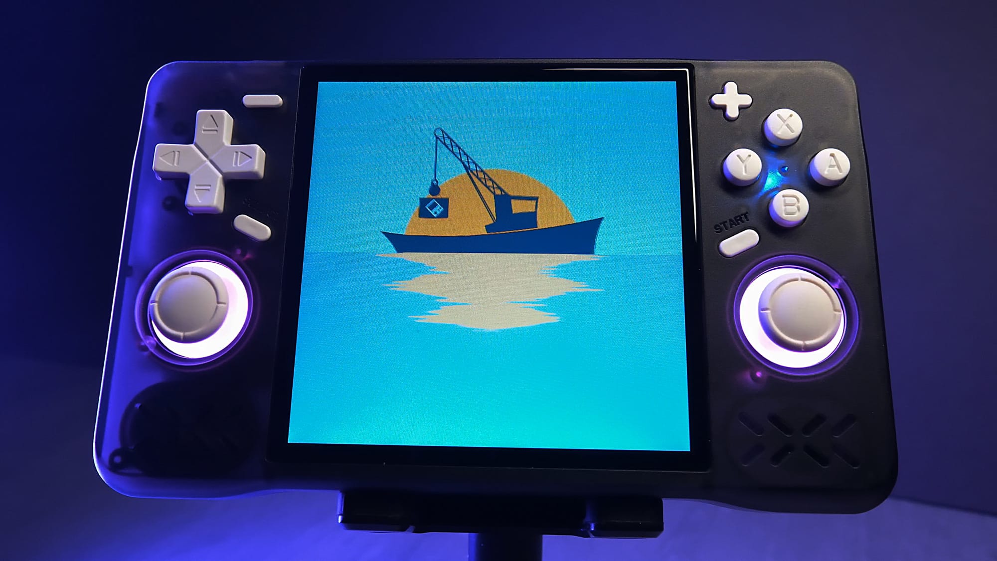 PortMaster main interface on ArkOS handheld showing port list